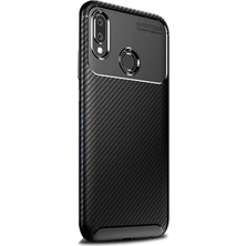 Dlrcase Samsung Galaxy A20E Kılıf Negro Karbon Dizayn Silikon+Nano Glass Siyah