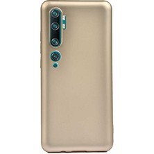 Dlrcase Xiaomi Mi Note 10 Kılıf Premier Silikon Esnek Koruma Gold