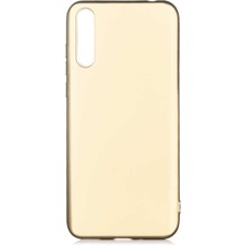 Dlrcase Huawe Y8P Kılıf Premier Silikon Koruma+Nano Glass Gold