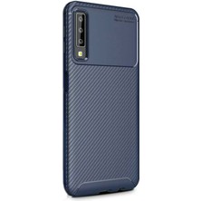 Dlrcase Samsung Galaxy A50S Kılıf Negro Karbon Dizayn Silikon Lacivert