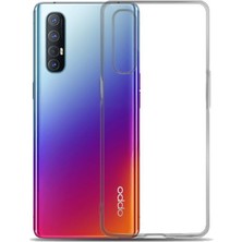 Dlrcase Oppo Reno 3 Pro Kılıf Süper Silikon Yumuşak Arka Koruma Şeffaf