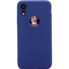 Dlrcase Apple iPhone Xr Kılıf Premier Esnek Lüx Silikon+Nano Glass Lacivert