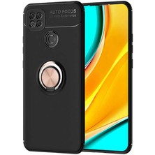 Dlrcase Xiaomi Redmi 9c Kılıf Ravel Silikon Yüzüklü Mıknatıslı Bronz