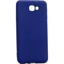 Dlrcase Samsung Galaxy J7 Prime Kılıf Premier Silikon+Nano Glass Lacivert