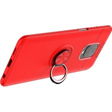 Dlrcase Xiaomi Redmi 9c Kılıf Ravel Silikon Yüzüklü Mıknatıslı Kırmızı