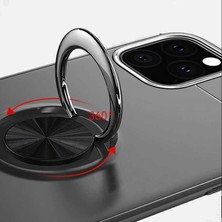 Dlrcase Apple iPhone 11 Pro Kılıf Ravel Yüzüklü Mıknatıslı Silikon Bordo