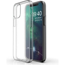 Dlrcase Apple iPhone 12 Mini Kılıf Süper Silikon+Nano Glass Renksiz