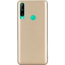 Dlrcase Huawei P40 Lite E Kılıf Premier Silikon Esnek Koruma Gold