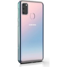 Dlrcase Samsung Galaxy A21S Kılıf Süper Silikon+Nano Glass Şeffaf