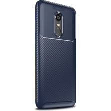 Dlrcase Xiaomi Redmi 5 Plus Kılıf Negro Karbon Dizayn Silikon Lacivert