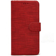 Dlrcase Samsung Galaxy M21 Kılıf Standlı Kartvizitli Exclusive Spor Cüzdan Kırmızı