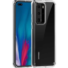 Dlrcase Huawei P40 Pro Kılıf Coss Şeffaf Sert Kapak Şeffaf