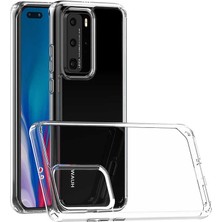 Dlrcase Huawei P40 Pro Kılıf Coss Şeffaf Sert Kapak Şeffaf