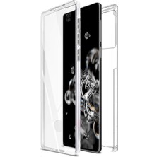Dlrcase Samsung Galaxy S20 Ultra Kılıf Ön Arka Şeffaf Silikon Koruma Şeffaf