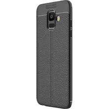 Dlrcase Samsung Galaxy A6 Plus 2018 Kılıf Niss+Nano Ekran Koruma Siyah