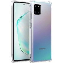 Dlrcase Samsung Galaxy Note 10 Lite Kılıf Antishock Sert Kapak+Nano Glass Renksiz