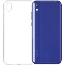 Dlrcase Huawei Honor 8s Kılıf Süper Silikon Yumuşak Arka Koruma+Nano Glass Şeffaf