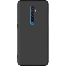 Dlrcase Oppo Reno 2z Kılıf Premier Silikon Esnek Koruma+Nano Glass Siyah