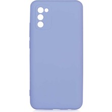Dlrcase Samsung Galaxy A02S Kılıf Mara Mat Soft Kamera Korumalı Lansman Mor