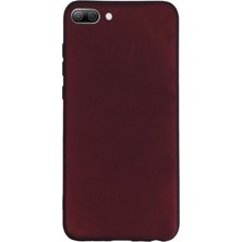 Dlrcase Huawei Honor 10 Kılıf Premier Silikon+Nano Ekran Koruma Mürdüm