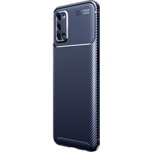 Dlrcase Oppo A92 Kılıf Negro Karbon Dizayn Silikon Lacivert