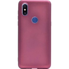 Dlrcase Xiaomi Mi Mix 3 Kılıf Premier Silikon Esnek Arka Koruma Mürdüm