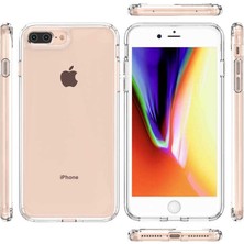 Dlrcase Apple iPhone 8 Plus Kılıf Coss Şeffaf Sert Kapak+Nano Glass Şeffaf