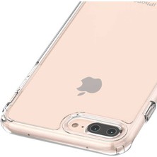 Dlrcase Apple iPhone 8 Plus Kılıf Coss Şeffaf Sert Kapak+Nano Glass Şeffaf