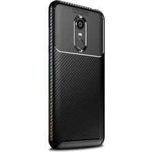 Dlrcase Xiaomi Redmi 5 Plus Kılıf Negro Karbon Dizayn Silikon + Nano Siyah