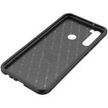 Dlrcase Xiaomi Redmi Note 8 Kılıf Negro Karbon Dizayn Silikon Lacivert