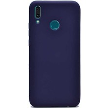 Dlrcase Huawei Y9 2019 Kılıf Premier Silikon Koruma+Nano Glass Lacivert