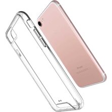 Dlrcase Apple iPhone 7 Kılıf Gard Nitro Şeffaf Sert Silikon+Nano Glass Şeffaf