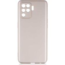 Dlrcase Oppo Reno 5 Lite Kılıf Mat Soft Kamera Koruma Premier Silikon Gold