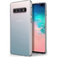 Dlrcase Samsung Galaxy S10 Kılıf Kamera Korumalı Şeffaf Silikon Şeffaf