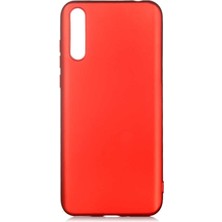 Dlrcase Huawe Y8P Kılıf Premier Silikon Koruma+Nano Glass Kırmızı