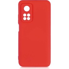 Dlrcase Xiaomi Mi 10T Kılıf Mara Silikon Mat Soft Kamera Korumalı Lansman Kırmızı