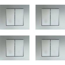 Ovivo Grano Gümüş Komütatör Çerçeveli 4 ADET