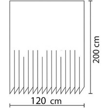 Zethome Tropik Banyo Duş Perdesi 10056 Tek Kanat 1X120X200