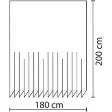 Zethome Tropik Banyo Duş Perdesi 3182 Tek Kanat 1X180X200