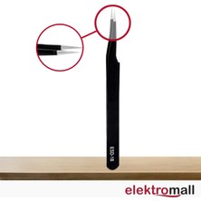 Elektromall Esd-18 Antistatik Siyah Cımbız