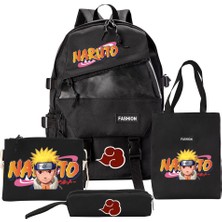 Leqi 4 Parça Naruto Animesi Okul Çantası Seti (Yurt Dışından)