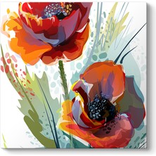 Tabloshop Çizgisel Çiçekler Tablosu