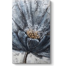 Tabloshop Dekoratif Mavi Çiçek Tablosu