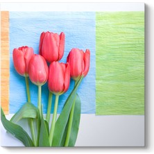 Tabloshop Kırmızı Laleler Tablosu