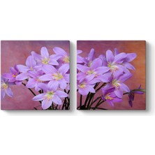 Tabloshop Lila Çiçekler Panorama Tablo