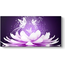 Tabloshop Mor Kelebekler ve Nilüfer Tablosu