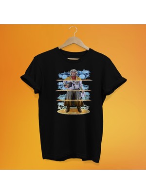 Remonz Geleceğe Dönüş Baskılı %100 Pamuk Oversize T-Shirt Büyük Beden Tişört