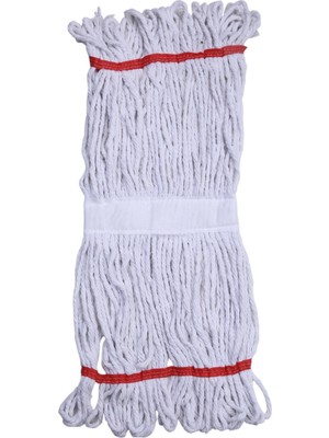 Ekol Geniş Yedek Islak Mop Paspas Ucu Başlığı Püskül - Pamuklu - 400 Gram. - 25 Cm. - Beyaz - 3 Adet