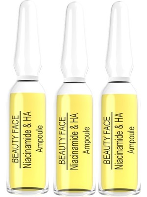 Beauty Face Aydınlatıcı Ton Dengeleyici Yaşlılık Karşıtı Niacinamide Hyalüronik Asit Serum 2 ml (3 A