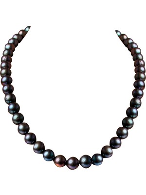 Pearls in Ocean Siyah Renk Inci Kolye Joy Serisi 405